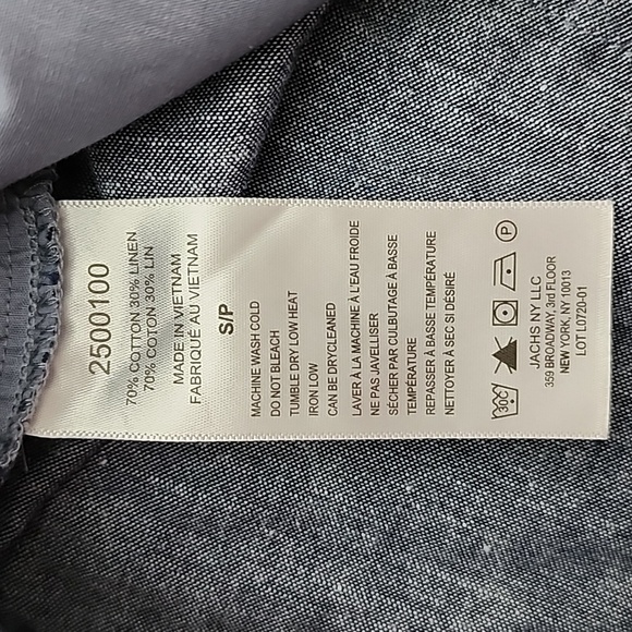 Jachs Girlfriend Blue Chambray Linen Blend Shorts Elasticized Waist Tie Sz Small - Picture 10 of 14